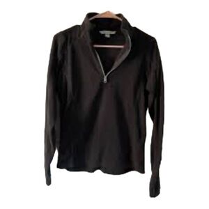 Port Authority Men's Size Medium Black Fleece 1/4 Zip Jacket